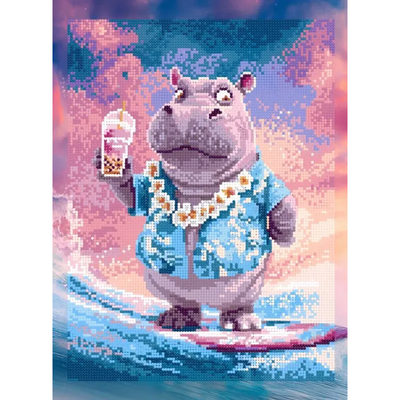 Diamond Painting Kit mit Keilrahmen "Hawaii" 30x40 cm VA916