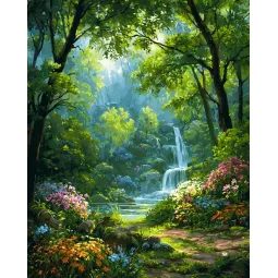 Diamond Painting kit with subframe "Cozy place" 30x40 cm VA915