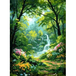 Diamond Painting kit with subframe "Cozy place" 30x40 cm VA915