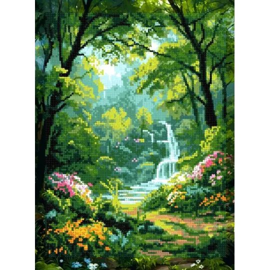 Diamantmalerei-Set mit Keilrahmen "Gemütlicher Ort" 30x40 cm VA915