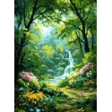 Diamond Painting kit with subframe "Cozy place" 30x40 cm VA915