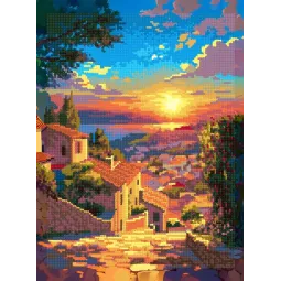 Deimantinio tapybos rinkinys su porėmiu "Virš jūros" 30x40 cm VA914