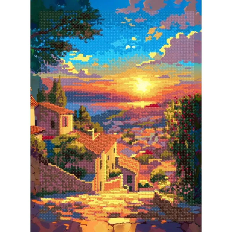 Diamond Painting Set mit Keilrahmen "Über dem Meer" 30x40 cm VA914