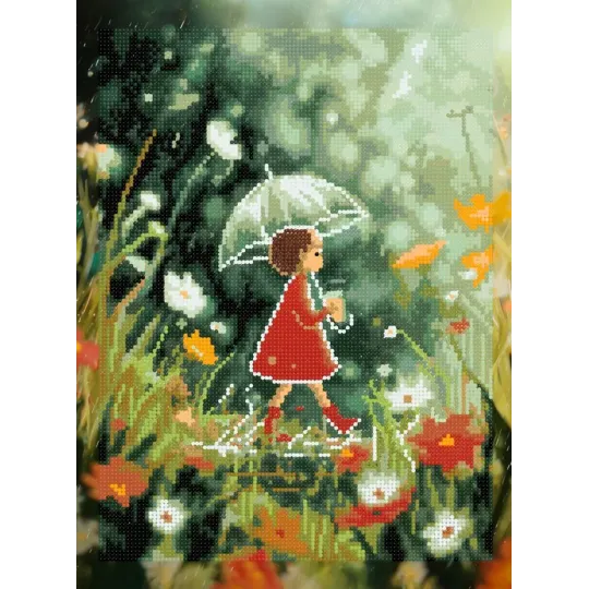 Diamantmalerei-Set mit Keilrahmen "Regentag" 30x40 cm VA913