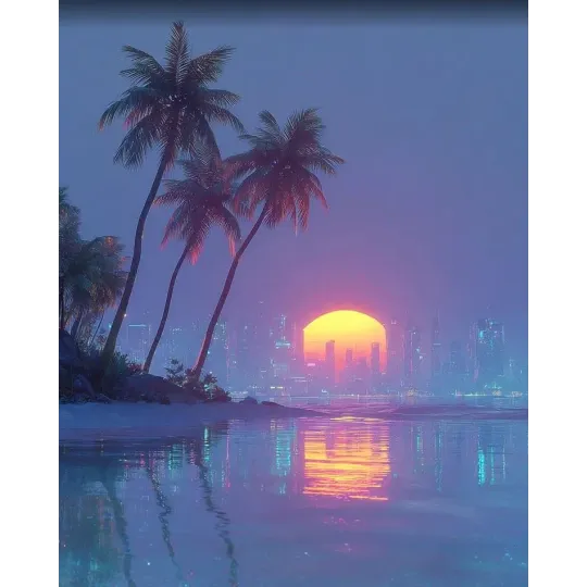 Diamond Painting kit with subframe "Big city lights" 30x40 cm VA911