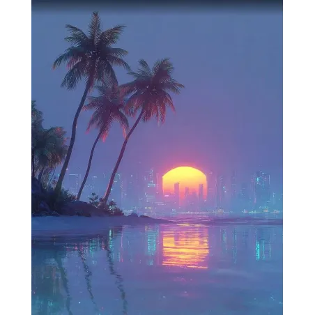 Diamond Painting kit with subframe "Big city lights" 30x40 cm VA911