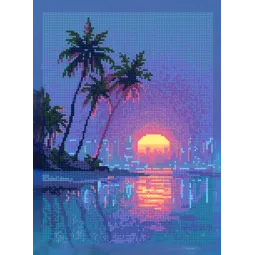 Deimantinio tapybos rinkinys su porėmiu "Didmiesčio žibintai" 30x40 cm VA911