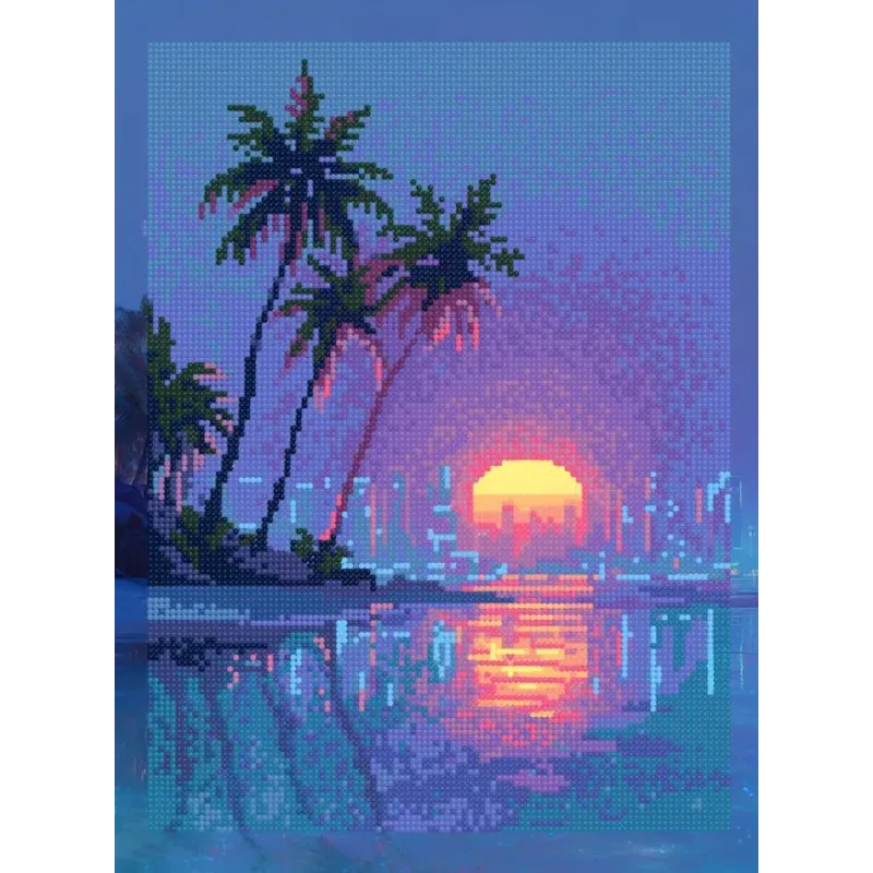 Diamond Painting kit with subframe "Big city lights" 30x40 cm VA911