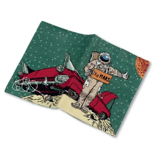 Kreuzstich-Set PANNA "Reisepasshülle. Zum Mars" 20x13.5 cm POP-7394