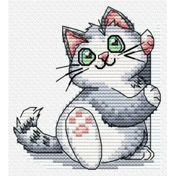 Cross stitch kit "Bookmark. Kitty." 8,5х9,5 cm SANZ-73