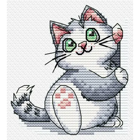 Cross stitch kit "Bookmark. Kitty." SANZ-73