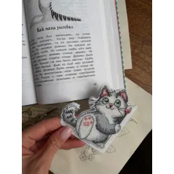 Kryželiu siuvinėjamas rinkinys "Žymė. Katytė." 8,5х9,5 cm SANZ-73