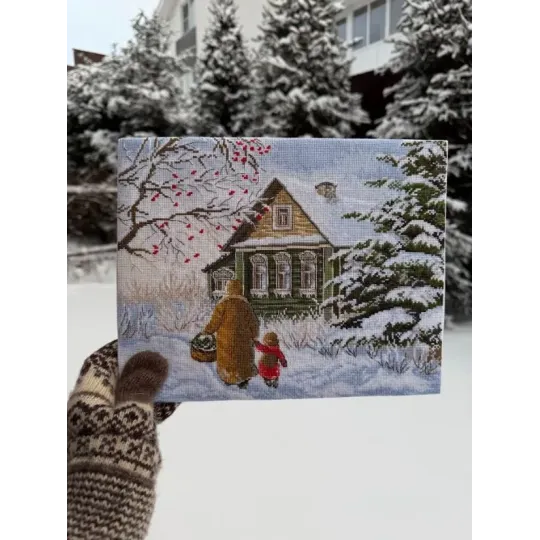 Cross stitch kit "Quiet happiness" 28,5 х 24 cm SANT-20