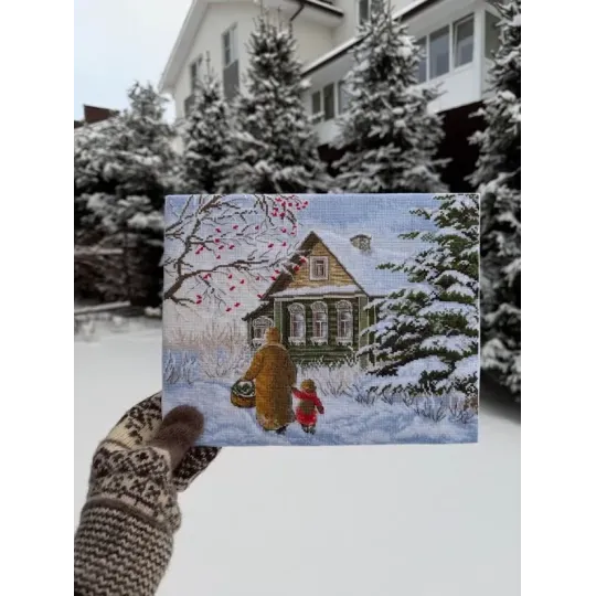 Cross stitch kit "Quiet happiness" 28,5 х 24 cm SANT-20