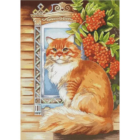Cross stitch kit "Ginger cat" 26,5 х 37,5 cm SANR-59