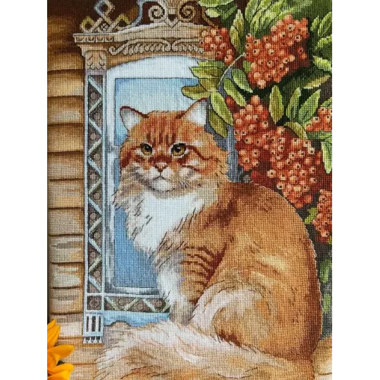 Cross stitch kit "Ginger cat" SANR-59