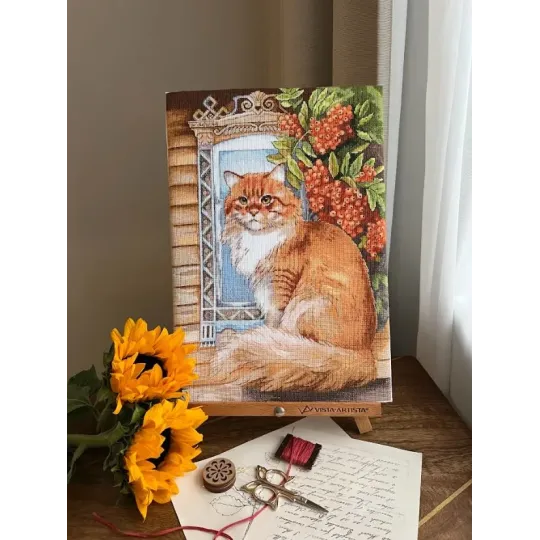 Cross stitch kit "Ginger cat" 26,5 х 37,5 cm SANR-59