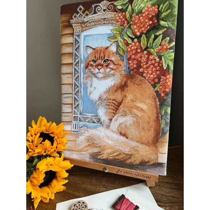 Cross stitch kit "Ginger cat" SANR-59