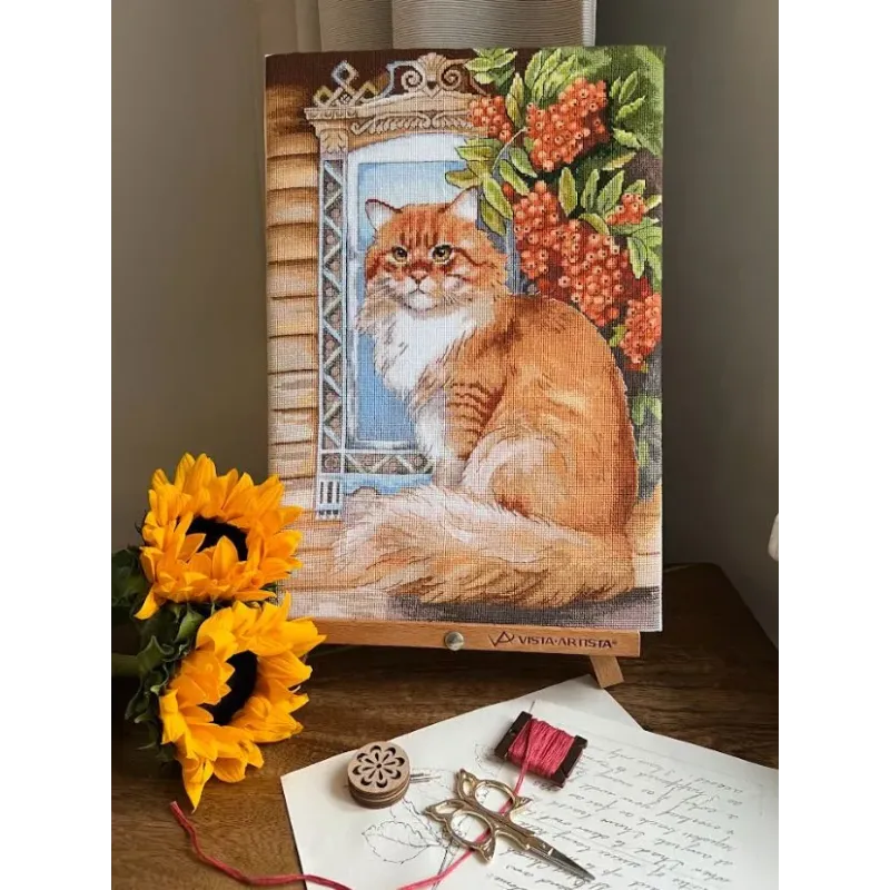 Cross stitch kit "Ginger cat" 26,5 х 37,5 cm SANR-59