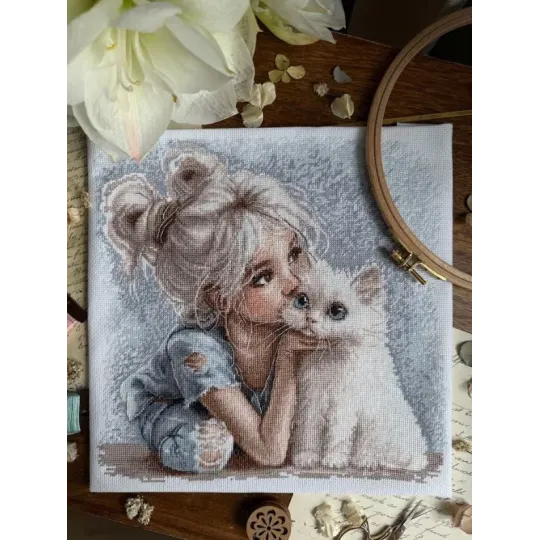 Siuvinėjimo kryželiu rinkinys "Draugas" 28 x 27 cm SAND-48