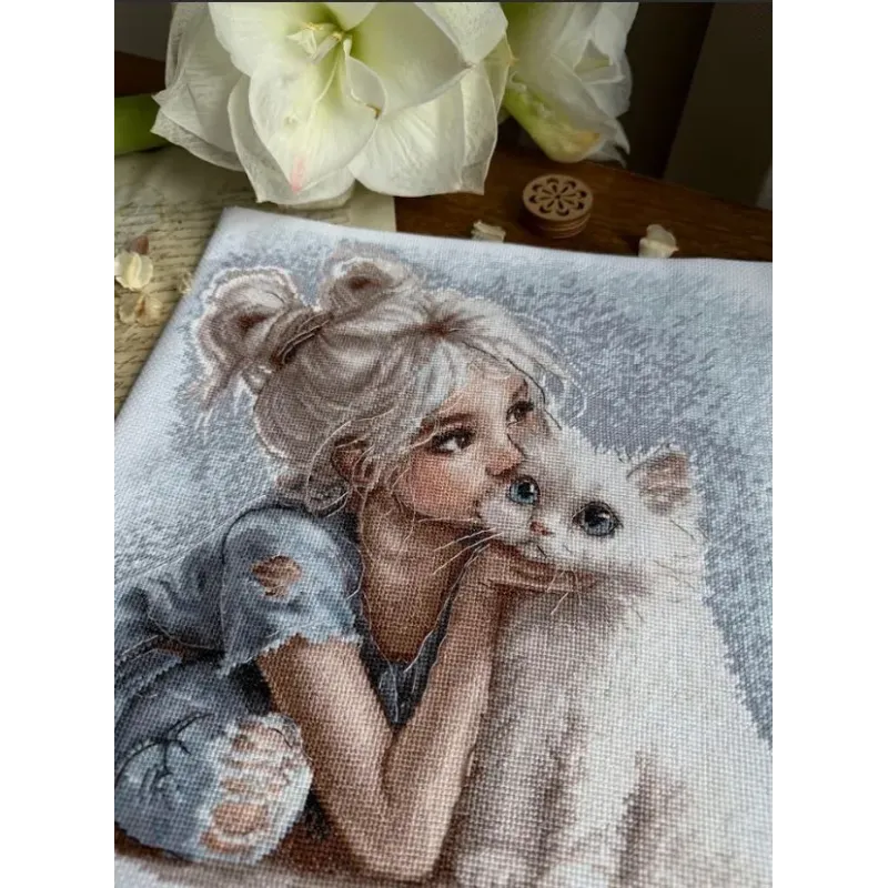 Siuvinėjimo kryželiu rinkinys "Draugas" 28 x 27 cm SAND-48