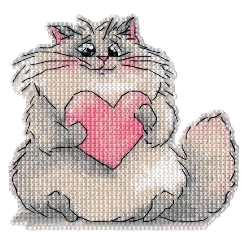 Cross stitch kit "Magnet. Kitty" 9,6×9,1 cm S1712