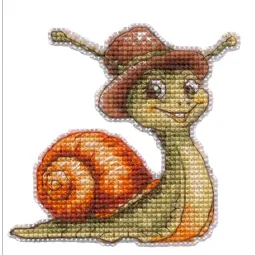 Cross stitch kit "Magnet. Snail" 9,2×8,4 cm S1709