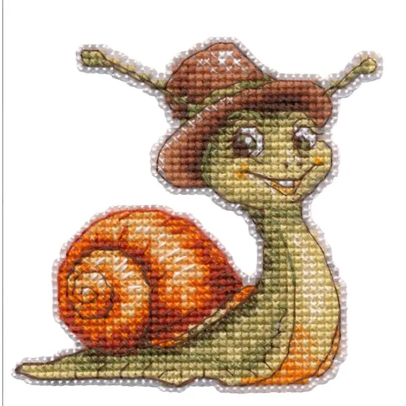 Cross stitch kit "Magnet. Snail" 9,2×8,4 cm S1709