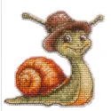 Cross stitch kit "Magnet. Snail" 9,2×8,4 cm S1709