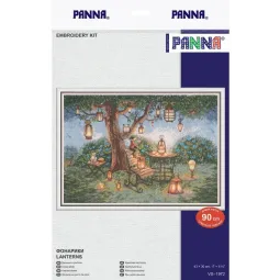 Siuvinėjimo kryželiu rinkinys PANNA "Žibintai" 43 x 30 cm PVS-1972