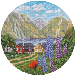 Siuvinėjimo kryželiu rinkinys PANNA "Švelni vasara" 24 x 24 cm PPS-1970