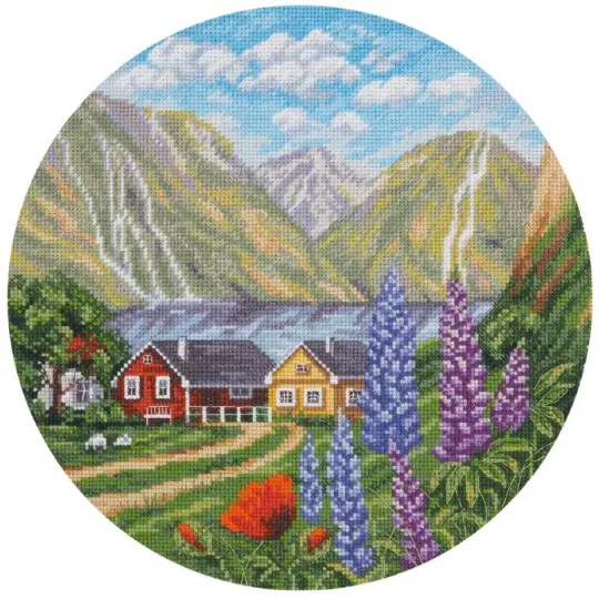 Siuvinėjimo kryželiu rinkinys PANNA "Švelni vasara" 24 x 24 cm PPS-1970