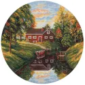 Kit de point de croix PANNA "Automne transparent" 24 x 24 cm PPS-1962