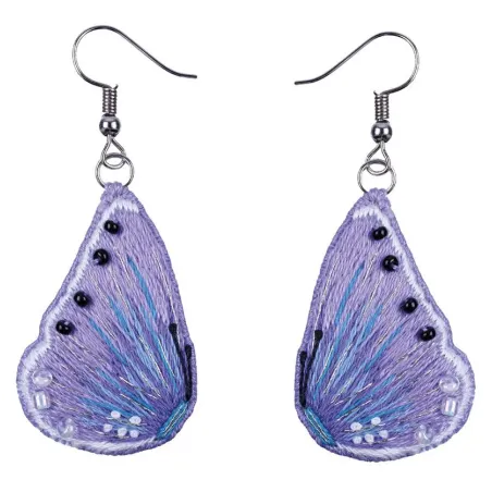 Cross stitch kit "Earrings. Purple butterflies" PJK-2316