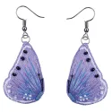 Cross stitch kit PANNA "Earrings. Purple butterflies" 2.5 x 3.5 cm PJK-2316