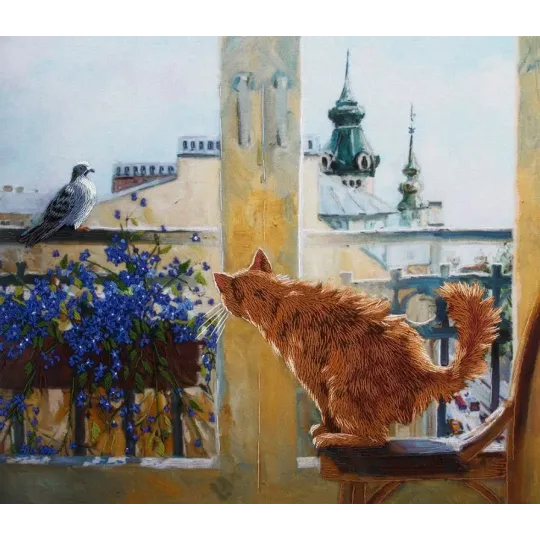 Kryželiu siuvinėjimo rinkinys PANNA "Medžiotojas" 25 x 22 cm PJK-2037