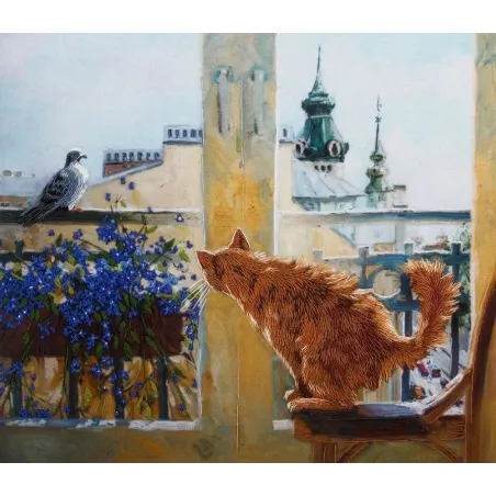 Kryželiu siuvinėjimo rinkinys PANNA "Medžiotojas" 25 x 22 cm PJK-2037