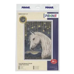 Siuvinėjimo kryželiu rinkinys PANNA "Po žvaigždėtu dangumi" 21 x 30 cm PJ-7537
