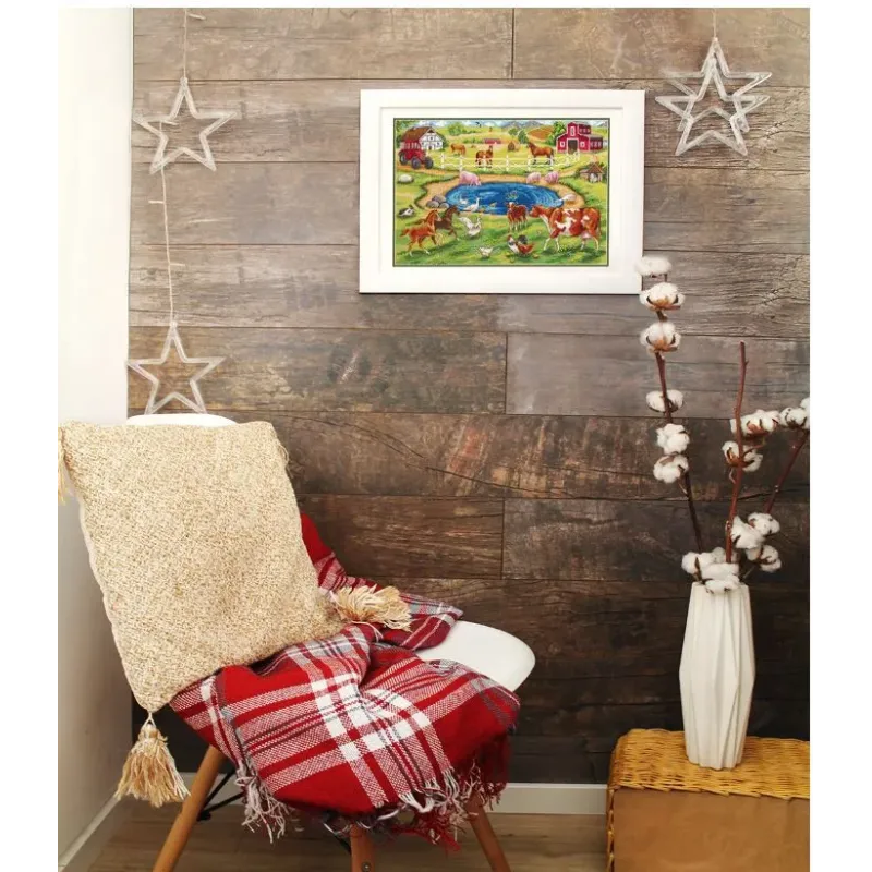 Cross stitch kit "Morning on the farm" PDE-7218