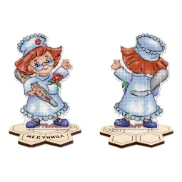 Cross stitch kit "Nurse, with stand" SR-1309
