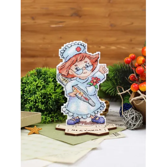 Kreuzstich-Set "Krankenschwester" 13 x 8 cm SR-1309