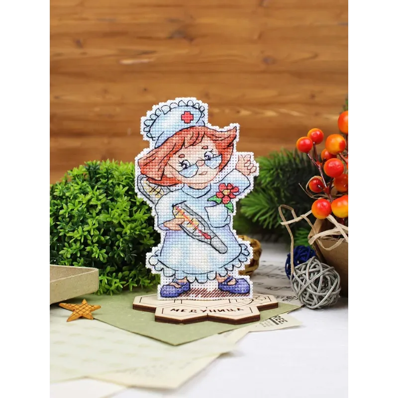 Cross stitch kit "Nurse" 13 x 8 cm SR-1309