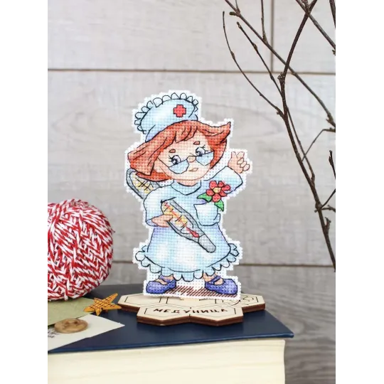 Cross stitch kit "Nurse" 13 x 8 cm SR-1309