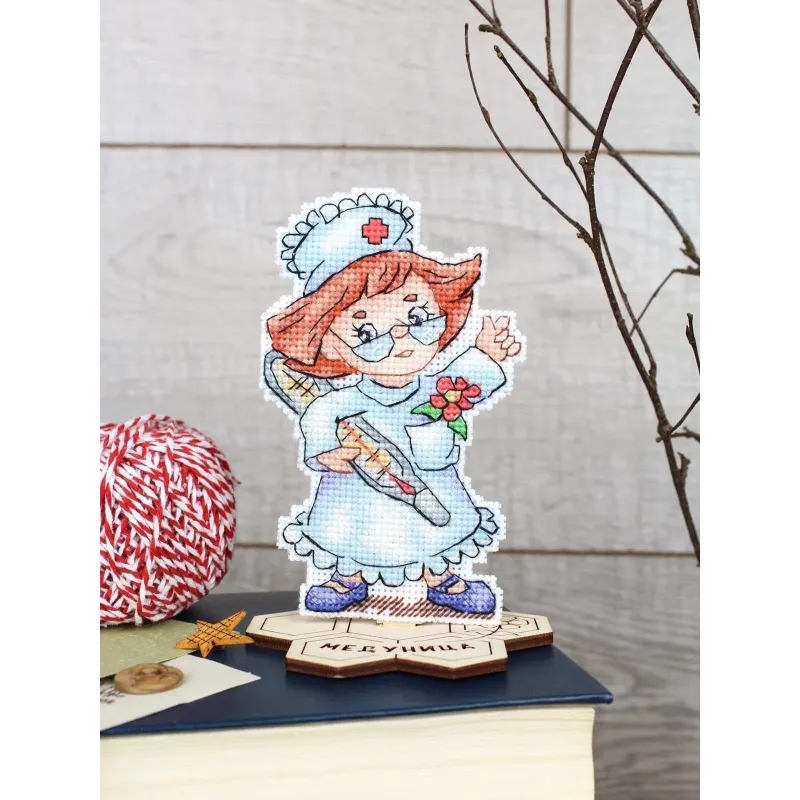 Kreuzstich-Set "Krankenschwester" 13 x 8 cm SR-1309
