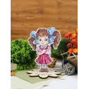 Cross stitch kit "Cute girl" 12x9 cm SR-1307