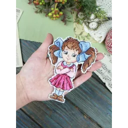 Cross stitch kit "Cute girl" 12x9 cm SR-1307