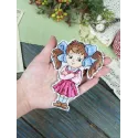 Siuvinėjimo kryželiu rinkinys "Miela mergaitė" 12x9 cm SR-1307