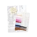 Cross stitch kit "Cute girl" 12x9 cm SR-1307