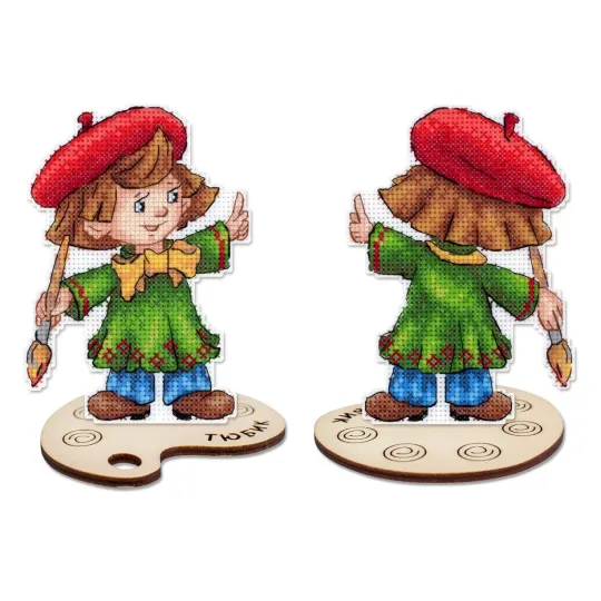 Cross stitch kit "Artist" 12 x 9 cm SR-1305