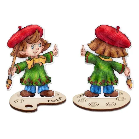 Cross stitch kit "Artist, with stand" SR-1305